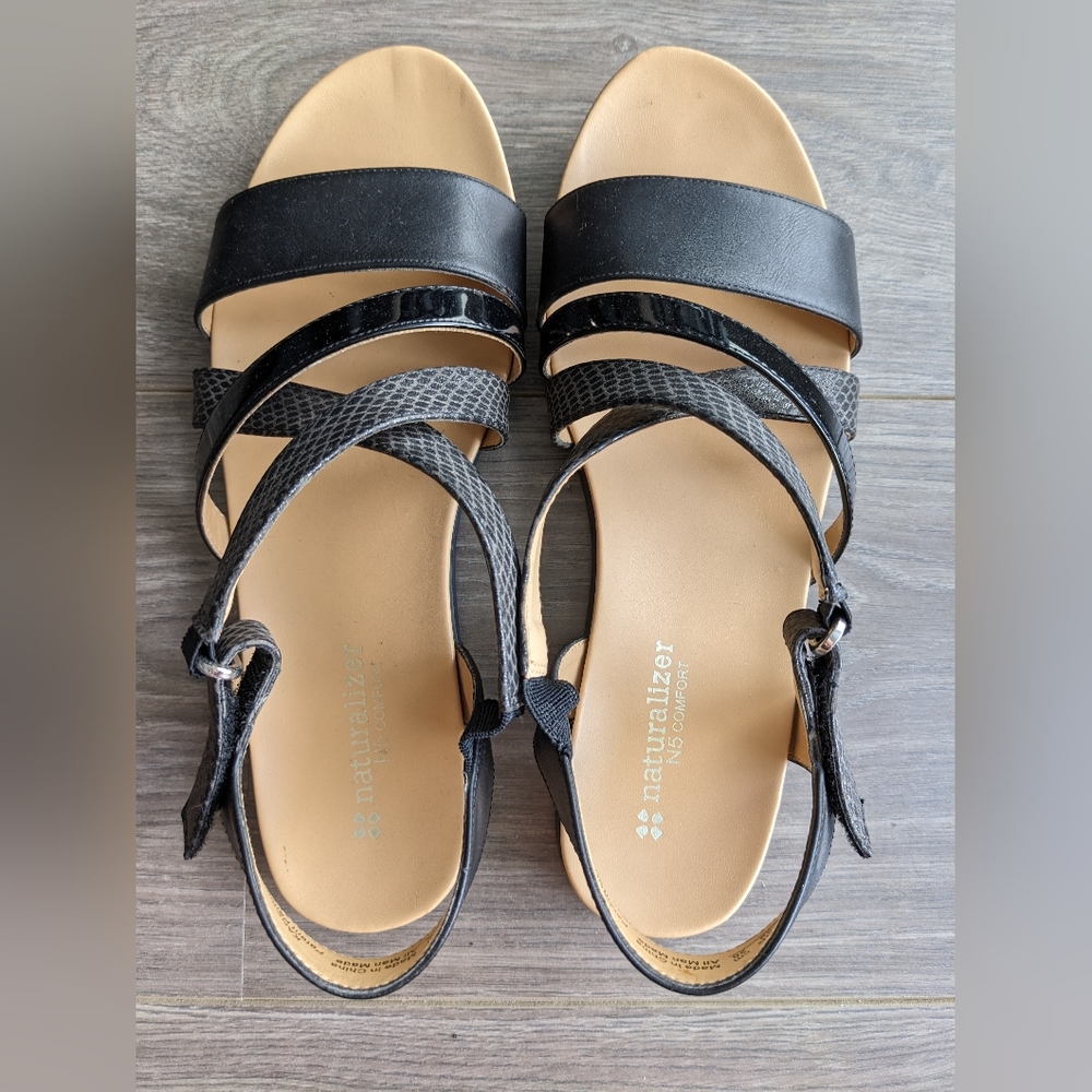 Naturalizer Kandy Black Sandals 9 Wide